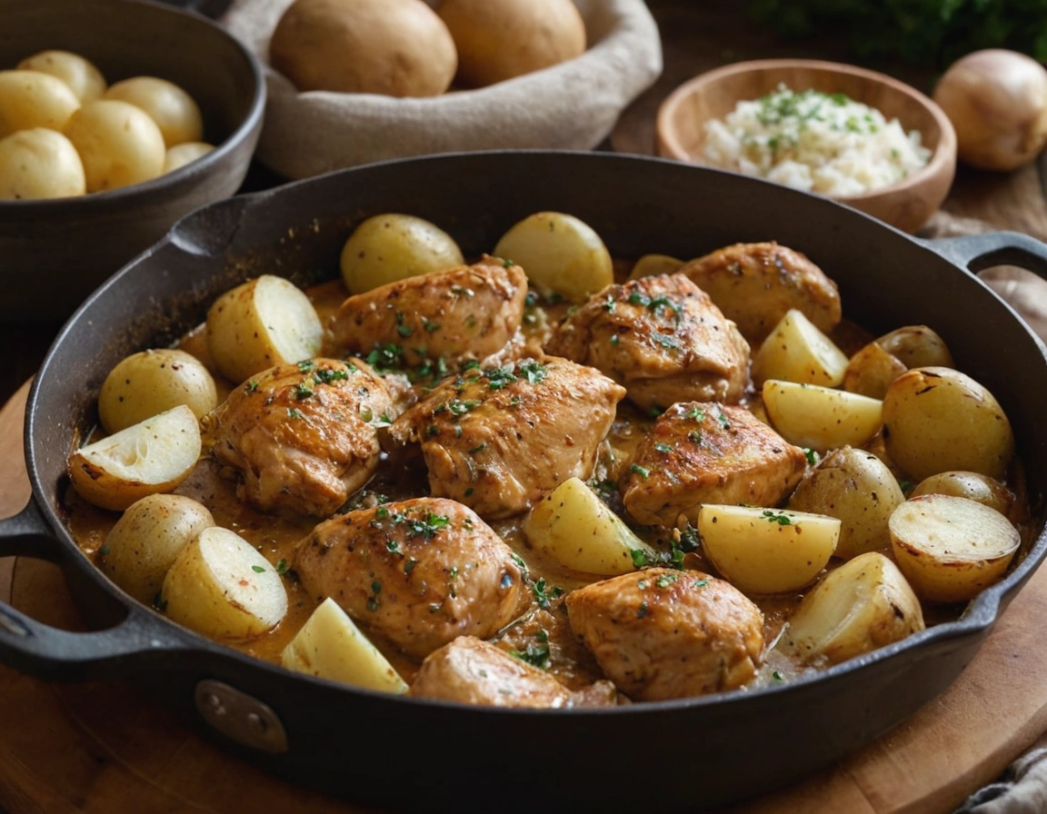 Garlic Butter Chicken & Potatoes A Hearty, Comforting Classic